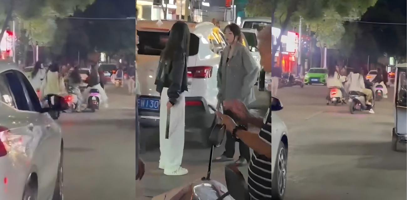 安徽蚌埠怀远县闹市街头 多名精神小妹 骑车持刀追砍一女子 现场视频独家曝光！ - 51吃瓜网-51吃瓜网