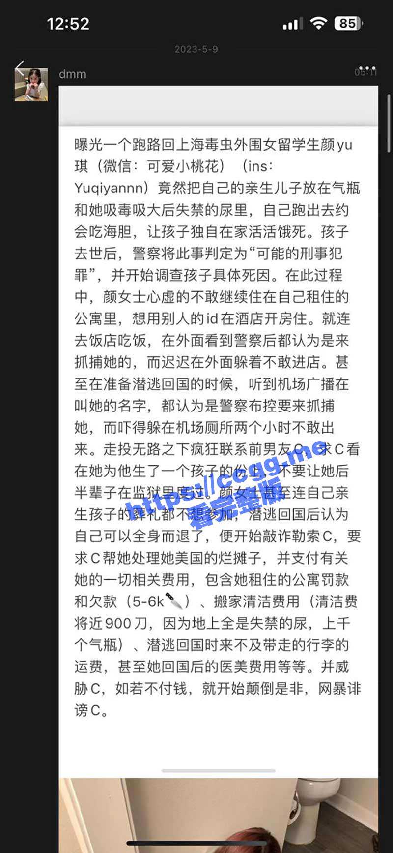 网传一个跑路回上海的毒虫留学生「颜yu琪」自己约会吃海胆 孩子在家活活饿死！ - 51吃瓜网-51吃瓜网