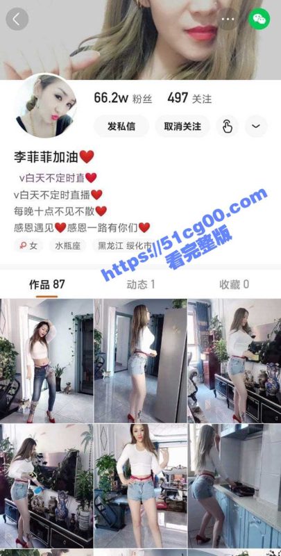 快手 66万粉丝网红主播  李菲菲 和榜一大哥 一对一流出-51吃瓜网